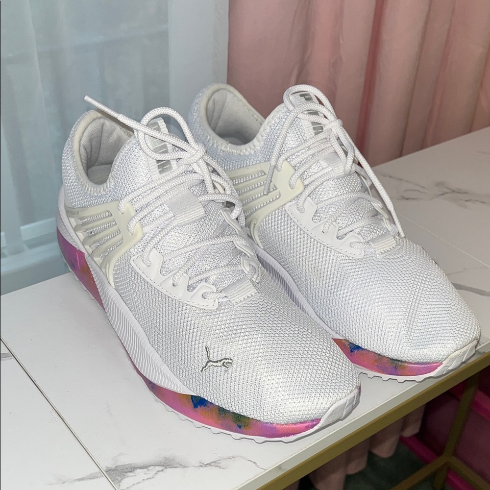 Puma Women's White and Multicolor Athletic Shoes -Size 11 - Picture 5 of 9